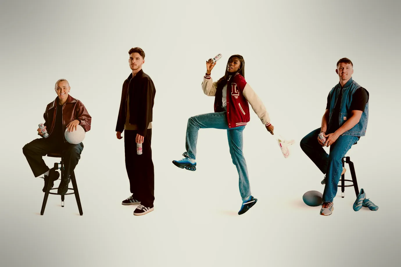 Celsius’s four U.K. ambassadors holding cans